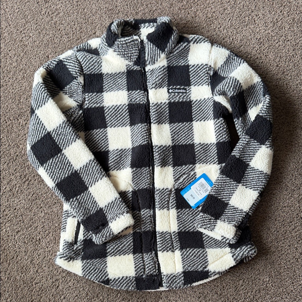 Columbia Black & White Sherpa Fleece Jacket